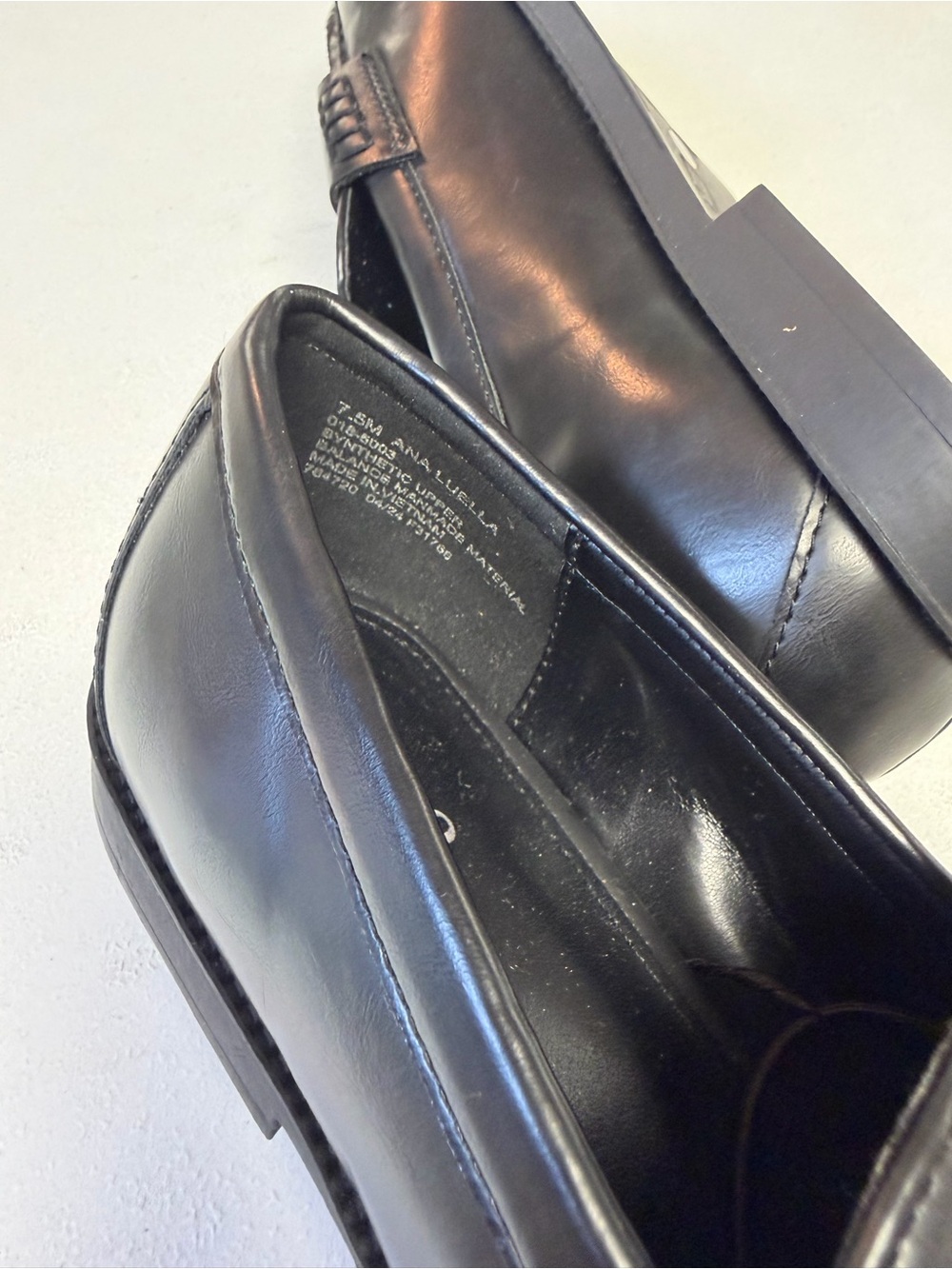 a.n.a Ana Luella Black Leather Penny Loafers - Picture 7 of 8